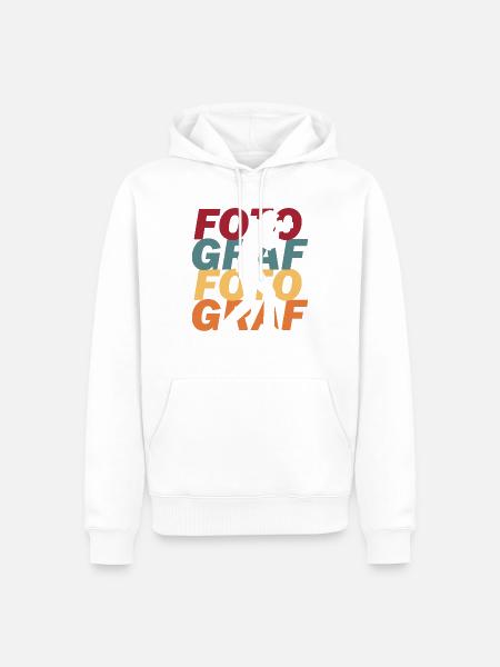 Photograph - Männer Premium Bio Hoodie - Weiß