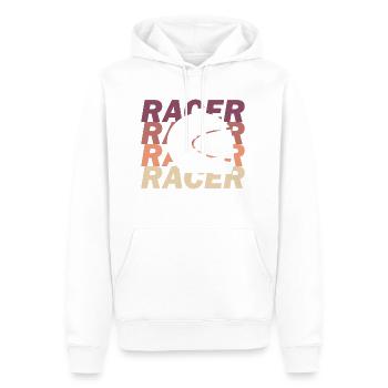 coureur - Sweat à capuche Premium bio Homme - blanc - Devant - Nico (187cm)