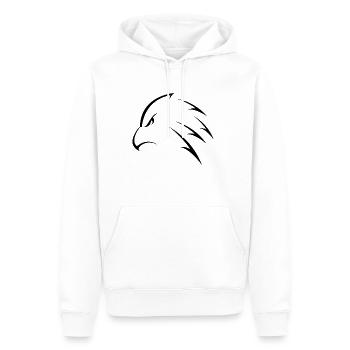 Adler - Männer Premium Bio Hoodie - Weiß - Vorne - Nico (187cm)