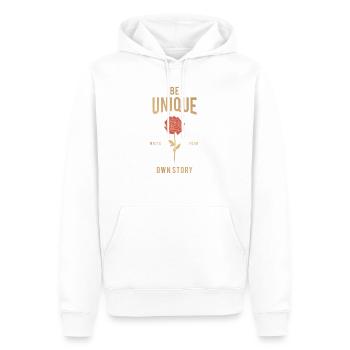 Unique - Men’s Premium Organic Hoodie - white - Front - Nico (187cm)