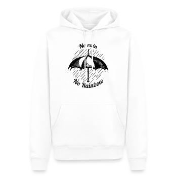 Arc-en-ciel - Sweat à capuche Premium bio Homme - blanc - Devant - Nico (187cm)