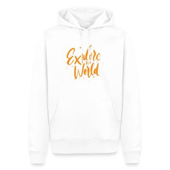 Welt - Männer Premium Bio Hoodie - Weiß - Vorne - Nico (187cm)