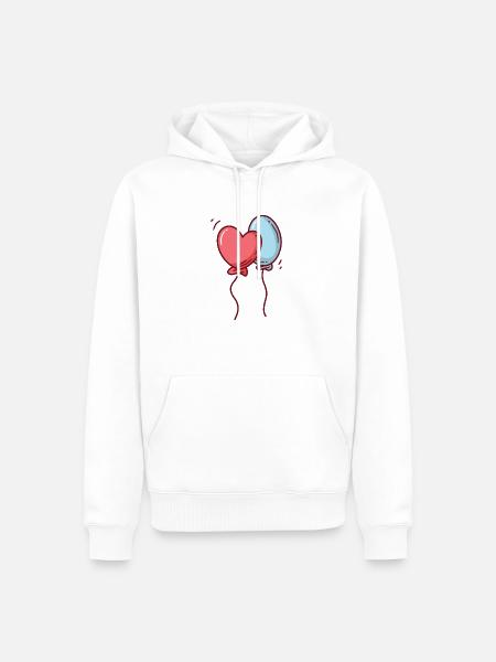 Balloon - Men’s Premium Organic Hoodie - white