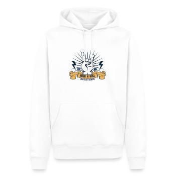 Musique - Sweat à capuche Premium bio Homme - blanc - Devant - Nico (187cm)