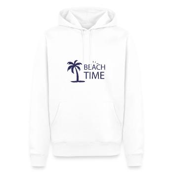 Strand - Männer Premium Bio Hoodie - Weiß - Vorne - Nico (187cm)