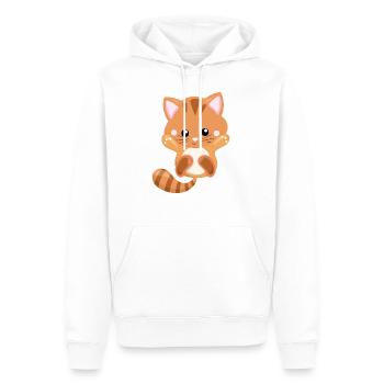 CATS - Männer Premium Bio Hoodie - Weiß - Vorne - Nico (187cm)