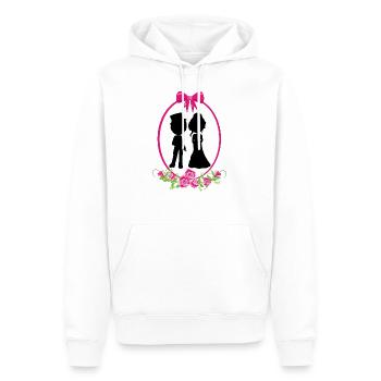 WEDDING - Männer Premium Bio Hoodie - Weiß - Vorne - Nico (187cm)