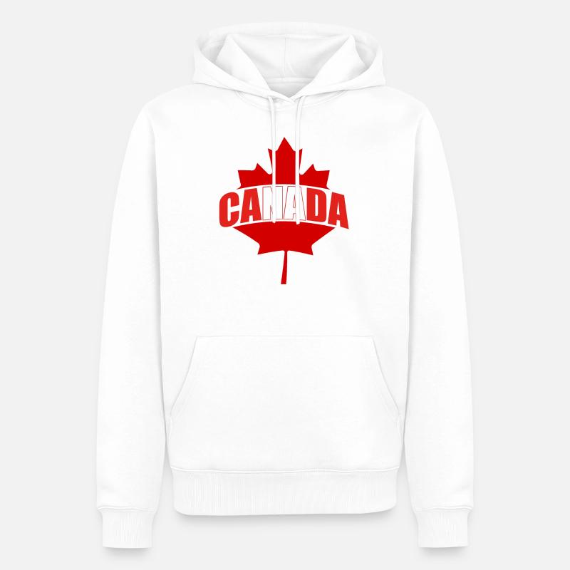 Canada Canada accueil - Sweat à capuche Premium bio Homme - blanc