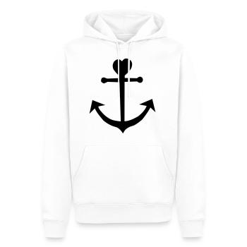 Ancre-Nord-Moin - Sweat à capuche Premium bio Homme - blanc - Devant - Nico (187cm)