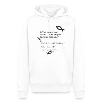 Martin Luther Matthew - Sweat à capuche Premium bio Homme - blanc - Devant - Nico (187cm)