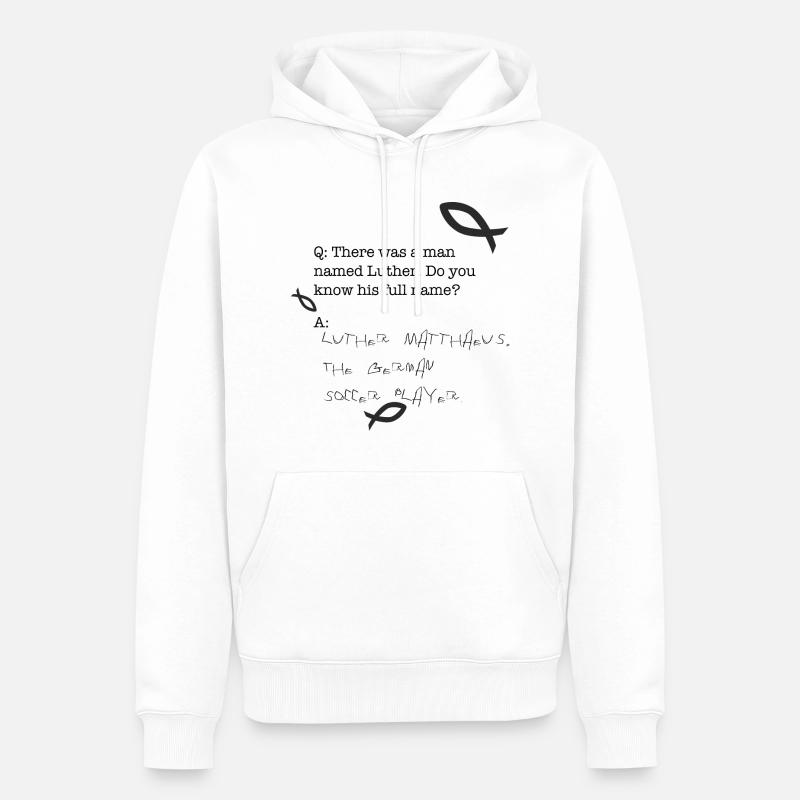 Martin Luther Matthäus - Männer Premium Bio Hoodie - Weiß
