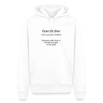 Definition Großvater Wörterbuch - Männer Premium Bio Hoodie - Weiß - Vorne - Nico (187cm)