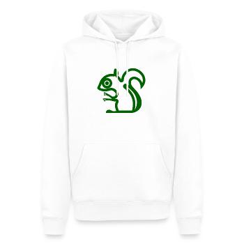 squirrel - Men’s Premium Organic Hoodie - white - Front - Nico (187cm)