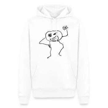dancing header - Men’s Premium Organic Hoodie - white - Front - Nico (187cm)