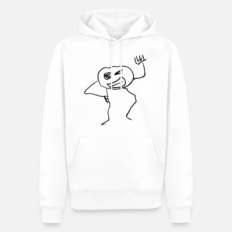 tête de danse - Sweat à capuche Premium bio Homme - blanc