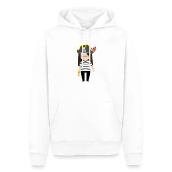 Piratin mit Piraten Hut - Männer Premium Bio Hoodie - Weiß - Vorne - Nico (187cm)