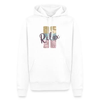 Sommer - Männer Premium Bio Hoodie - Weiß - Vorne - Nico (187cm)