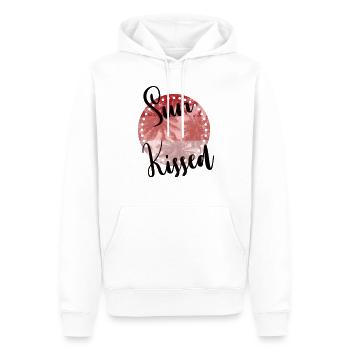 Sommer - Männer Premium Bio Hoodie - Weiß - Vorne - Nico (187cm)