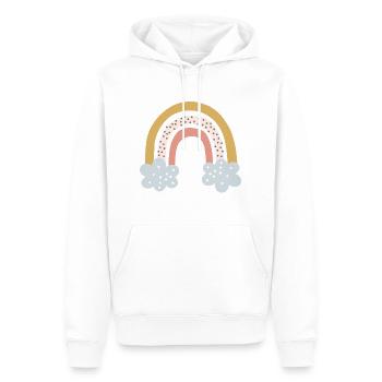 Arc-en-ciel Espoir avec nuages conception d’enfants - Sweat à capuche Premium bio Homme - blanc - Devant - Nico (187cm)