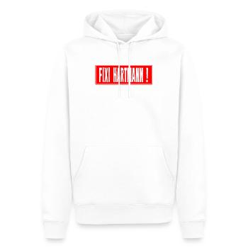 fixi hartmann - Männer Premium Bio Hoodie - Weiß - Vorne - Nico (187cm)