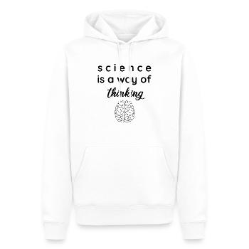 Science - Männer Premium Bio Hoodie - Weiß - Vorne - Nico (187cm)