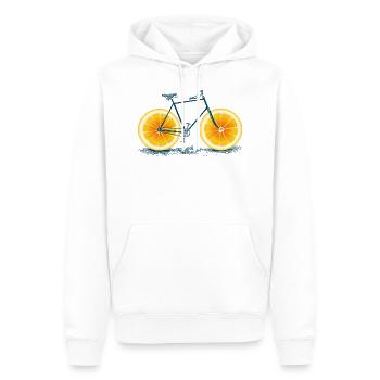 Orange vintage vieux vélo avec rétro cycle Cadre - Sweat à capuche Premium bio Homme - blanc - Devant - Nico (187cm)