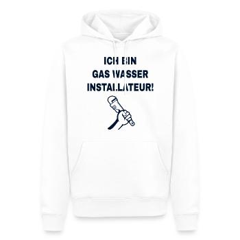 Gas Wasser Scheiße - Männer Premium Bio Hoodie - Weiß - Vorne - Nico (187cm)