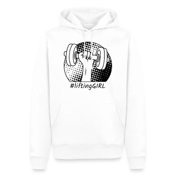 Lifting girl Fitness Musculation Sport - Sweat à capuche Premium bio Homme - blanc - Devant - Nico (187cm)