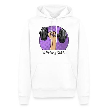 Lifting girl Workout Sport Hantel Design - Sweat à capuche Premium bio Homme - blanc - Devant - Nico (187cm)