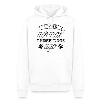 J’étais normal il y a trois chiens - Sweat à capuche Premium bio Homme - blanc - Devant - Nico (187cm)