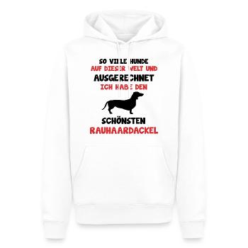 Rauhaardackel Besitzer Geschenk Dackel Teckel - Männer Premium Bio Hoodie - Weiß - Vorne - Nico (187cm)