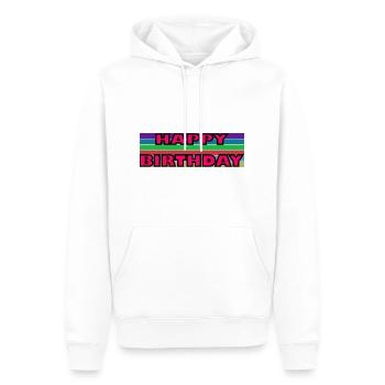JAHRESTAG. ALLES GUTE ZUM GEBURTSTAG!. ALLES GUTE ZUM GEBURTSTAG!. - Männer Premium Bio Hoodie - Weiß - Vorne - Nico (187cm)