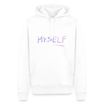 ich mich selbstliebe linie lila - Männer Premium Bio Hoodie - Weiß - Vorne - Nico (187cm)