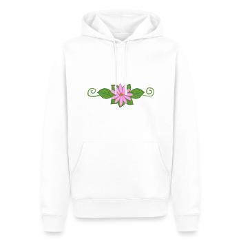 rosa blume natur pflanzen - Männer Premium Bio Hoodie - Weiß - Vorne - Nico (187cm)