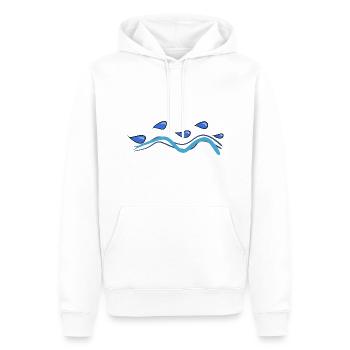 linie tropfen wasser symbol linien - Männer Premium Bio Hoodie - Weiß - Vorne - Nico (187cm)