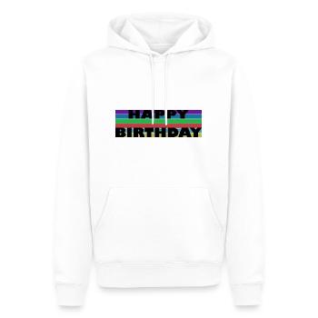 JAHRESTAG. ALLES GUTE ZUM GEBURTSTAG!. ALLES GUTE ZUM GEBURTSTAG! - Männer Premium Bio Hoodie - Weiß - Vorne - Nico (187cm)