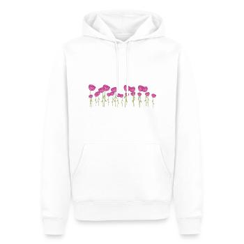roses fleurs naturelles plante à fleurs - Sweat à capuche Premium bio Homme - blanc - Devant - Nico (187cm)