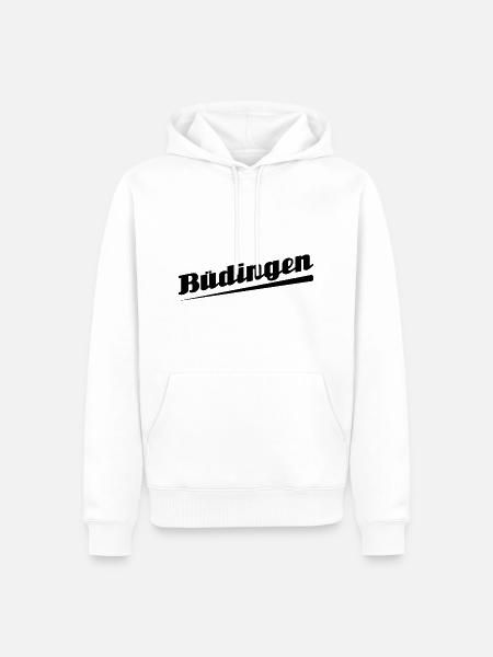 Büdingen - Textdesign mit Stadtnamen - Männer Premium Bio Hoodie - Weiß