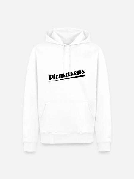 Pirmasens - Textdesign mit Stadtnamen - Männer Premium Bio Hoodie - Weiß