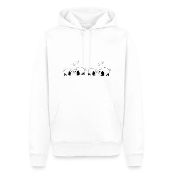 Panda Muster Tierliebe Tiere Linie - Männer Premium Bio Hoodie - Weiß - Vorne - Nico (187cm)