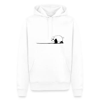 Panda Tier Symbol Linie Wildtier - Männer Premium Bio Hoodie - Weiß - Vorne - Nico (187cm)