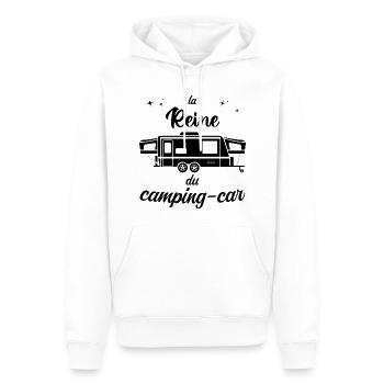 Idée Cadeau D'anniversaire Femme Camping Car - Sweat à capuche Premium bio Homme - blanc - Devant - Nico (187cm)