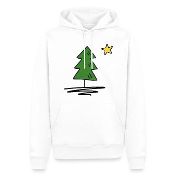 Noël - Sweat à capuche Premium bio Homme - blanc - Devant - Nico (187cm)