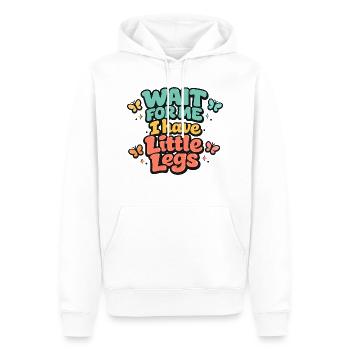Attends-moi Petites Jambes Humour Enfant - Sweat à capuche Premium bio Homme - blanc - Devant - Nico (187cm)