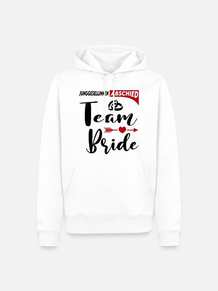 Junggesellinnenabschied Team Bride Hochzeit Ringe - Männer Premium Bio Hoodie - Weiß