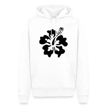 Hawai Blüte - Männer Premium Bio Hoodie - Weiß - Vorne - Nico (187cm)