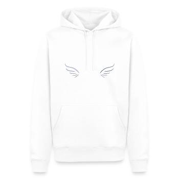aile argentée deux mouche symbole protéger - Sweat à capuche Premium bio Homme - blanc - Devant - Nico (187cm)