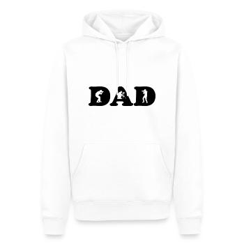 Papa Photographe Papa Photographie - Sweat à capuche Premium bio Homme - blanc - Devant - Nico (187cm)