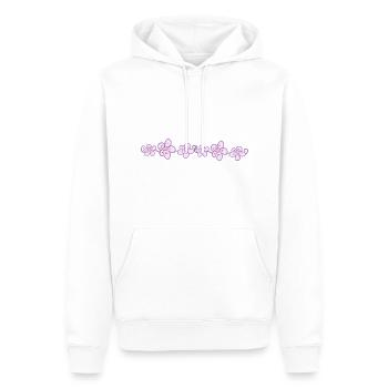 fleurs ligne violette ligne plantation - Sweat à capuche Premium bio Homme - blanc - Devant - Nico (187cm)