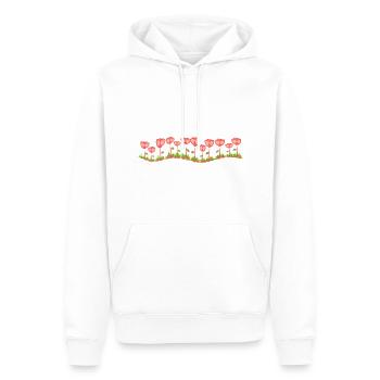 rote rosen welle linie - Männer Premium Bio Hoodie - Weiß - Vorne - Nico (187cm)
